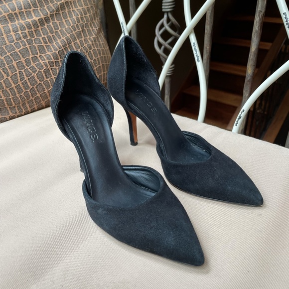 Vince Celeste d'Orsay Pointed Toe Pump Black 5.5 - Picture 4 of 11